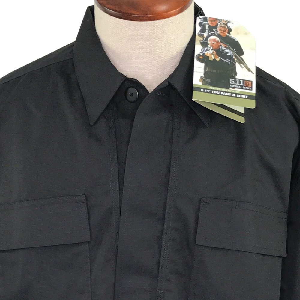 5.11 Tactical Series XL TDU Long Sleeve Shirt with Elbow Pads 72002 Black NWT
